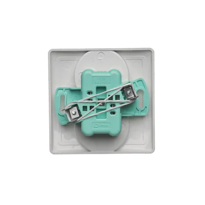 Gniazdo wtyczkowe podwójne z uziemieniem kompletne 230V, satyna metalik