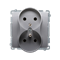 Gniazdo wtyczkowe podwójne z uziemieniem (moduł) 16A 230V inox (metalik)