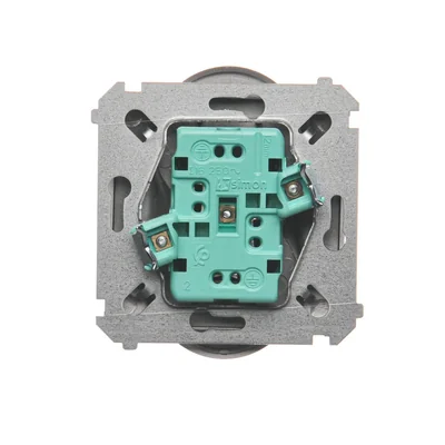 Gniazdo wtyczkowe podwójne z uziemieniem (moduł) 16A 230V inox (metalik)