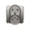 Gniazdo wtyczkowe podwójne z uziemieniem (moduł) 16A 230V satyna (metalik)