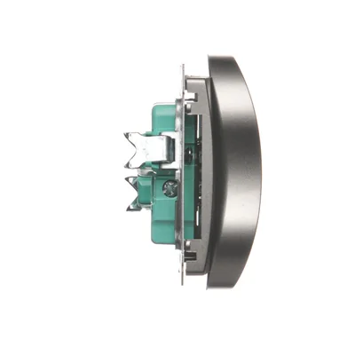 Gniazdo wtyczkowe podwójne z uziemieniem (moduł) 16A 230V satyna (metalik)