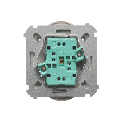 Gniazdo wtyczkowe podwójne z uziemieniem (moduł), z przesłonami torów prądowych, 16A, 230V, zaciski śrubowe, satyna (metalik)