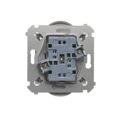 Gniazdo wtyczkowe podwójne z uziemieniem z przesłonami (moduł) 16A 250V srebrny (metalik)