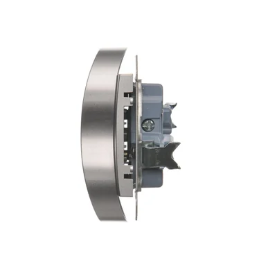 Gniazdo wtyczkowe podwójne z uziemieniem z przesłonami (moduł) 16A 250V srebrny (metalik)