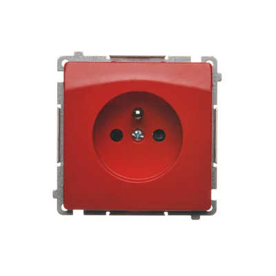 Gniazdo wtyczkowe pojedyncze (moduł) 230V, aluminium metalik