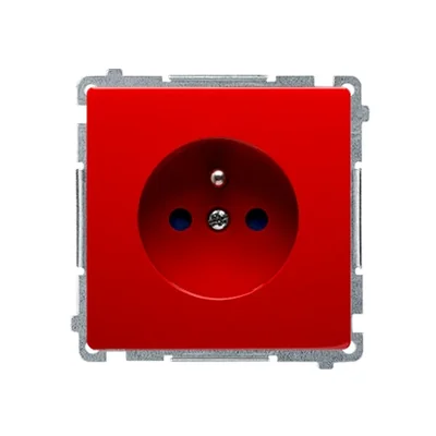 Gniazdo wtyczkowe pojedyncze (moduł) 230V, aluminium metalik