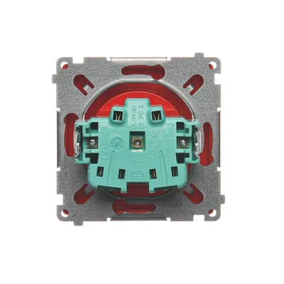 Gniazdo wtyczkowe pojedyncze (moduł) 230V, aluminium metalik