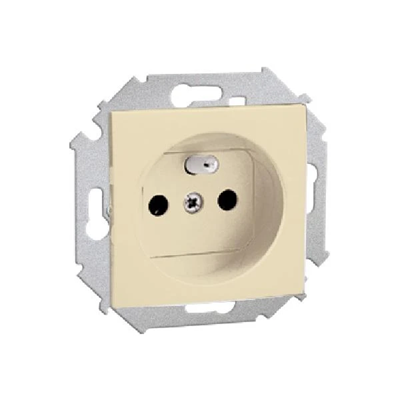 Gniazdo wtyczkowe pojedyncze z uziemieniem (moduł) 16A 250V beż