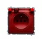 Gniazdo wtyczkowe z uziemieniem, bryzgoszczelne IP44 (moduł), 230V, czerwone