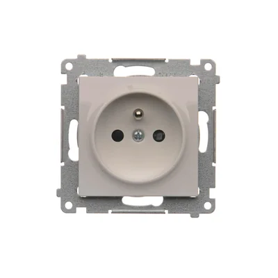 Gniazdo wtyczkowe z uziemieniem i przesłonami (moduł) 16A 250V szybkozłącza białe