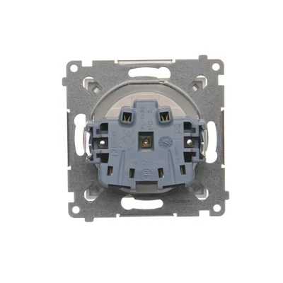 Gniazdo wtyczkowe z uziemieniem i przesłonami (moduł) 16A 250V szybkozłącza białe