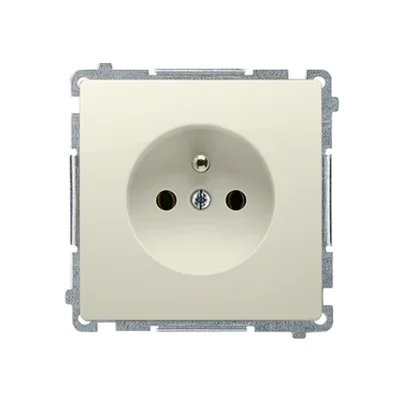 Gniazdo wtyczkowe z uziemieniem (moduł) 16A 250V beż