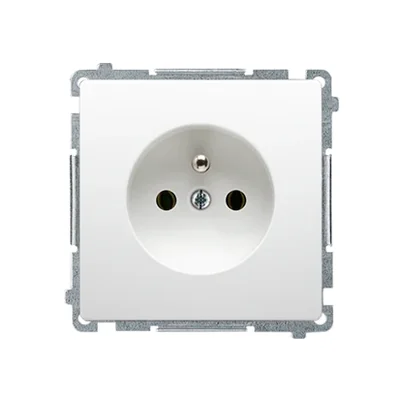 Gniazdo wtyczkowe z uziemieniem (moduł) 16A 250V białe