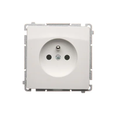 Gniazdo wtyczkowe z uziemieniem (moduł) 16A 250V białe