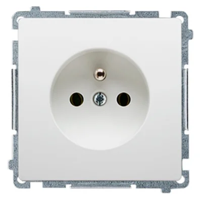 Gniazdo wtyczkowe z uziemieniem (moduł) 16A 250V białe