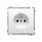 Gniazdo wtyczkowe z uziemieniem (moduł) 230V, szybkozłącza białe