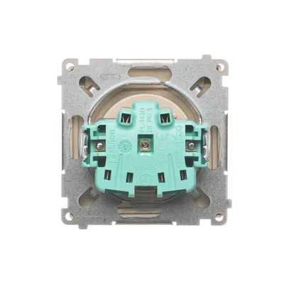 Gniazdo wtyczkowe z uziemieniem (moduł) bryzgoszczelne IP44 16A 250V beż