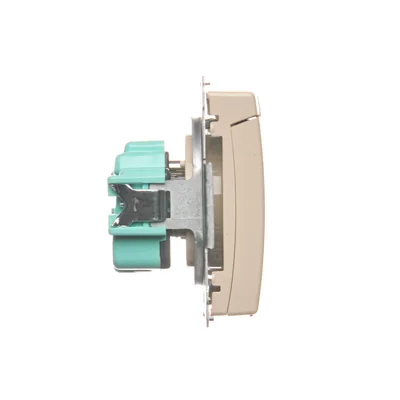 Gniazdo wtyczkowe z uziemieniem (moduł) bryzgoszczelne IP44 16A 250V beż