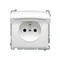 Gniazdo wtyczkowe z uziemieniem (moduł) bryzgoszczelne IP44 16A 250V białe