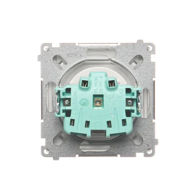 Gniazdo wtyczkowe z uziemieniem (moduł) bryzgoszczelne IP44 16A 250V białe