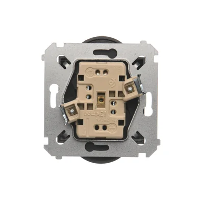 Gniazdo wtyczkowe z uziemieniem podwójne do ramek nature  230V, antracyt metalik