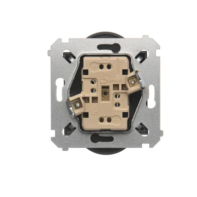 Gniazdo wtyczkowe z uziemieniem podwójne do ramek nature  230V, brąz mat metalik