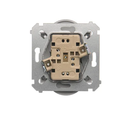 Gniazdo wtyczkowe z uziemieniem podwójne do ramek nature  230V, srebrny metalik