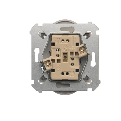 Gniazdo wtyczkowe z uziemieniem podwójne do ramek nature  230V, złoty metalik