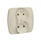 Gniazdo wtyczkowe z uziemieniem podwójne, z funkcją niezmienności faz, 16A, 230V, zaciski śrubowe, beż