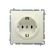 Gniazdo wtyczkowe z uziemieniem Schuko (moduł) 16A 230V beż