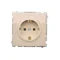 Gniazdo wtyczkowe z uziemieniem Schuko (moduł) 16A 230V beż