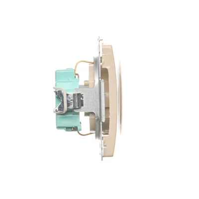 Gniazdo wtyczkowe z uziemieniem Schuko (moduł) 16A 230V beż