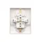 Gniazdo wtyczkowe z uziemieniem Schuko podwójne, białe