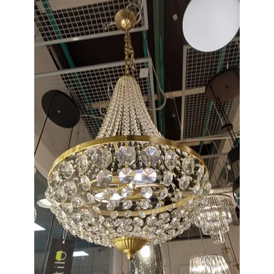 GRANSO Lampa wisząca 40cm złota szczotkowana