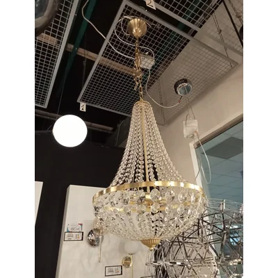 GRANSO Lampa wisząca 40cm złota szczotkowana