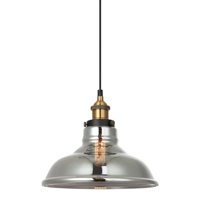 Hubert Lampa wisząca 28cm 40W E27 IP20 przydymiona