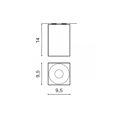 HUGO Lampa sufitowa aluminium