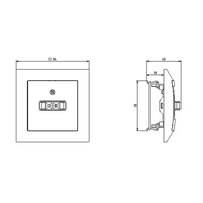 IMPRESJA Gniazdo głośnikowe, pojedyncze biały
