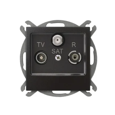 IMPRESJA Gniazdo RTV-SAT , ANTRACYT