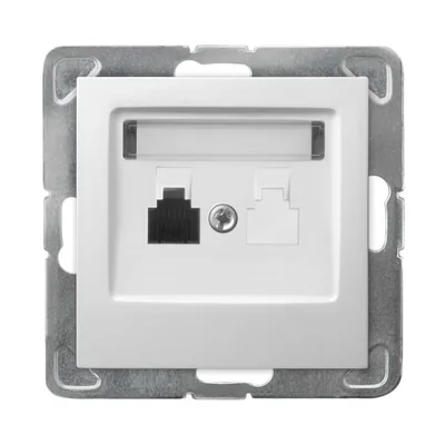 IMPRESJA Gniazdo telefoniczne, pojedyncze biały