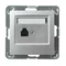 IMPRESJA Gniazdo telefoniczne, pojedyncze srebro