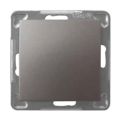 IMPRESJA Łącznik jednobiegunowy tytan, bez ramki