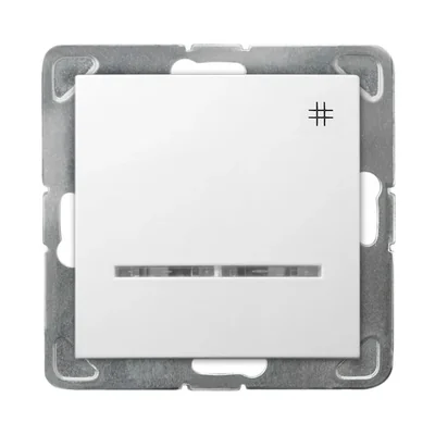 IMPRESJA Łącznik krzyżowy z podświetleniem biały, bez ramki