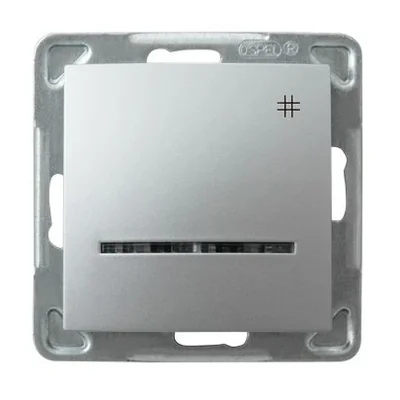 IMPRESJA Łącznik krzyżowy z podświetleniem srebro, bez ramki