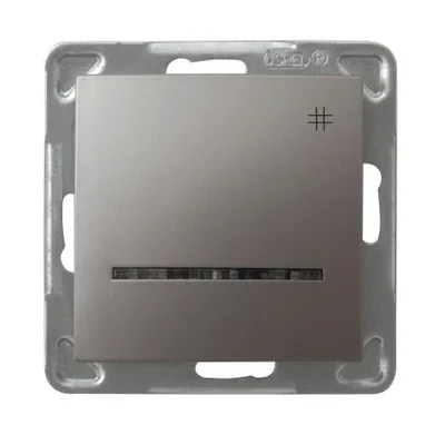 IMPRESJA Łącznik krzyżowy z podświetleniem tytan, bez ramki