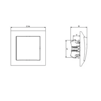 IMPRESJA Łącznik schodowy + jednobiegunowy złoty metalik