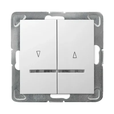 IMPRESJA Łącznik żaluzjowy z podświetleniem biały, bez ramki