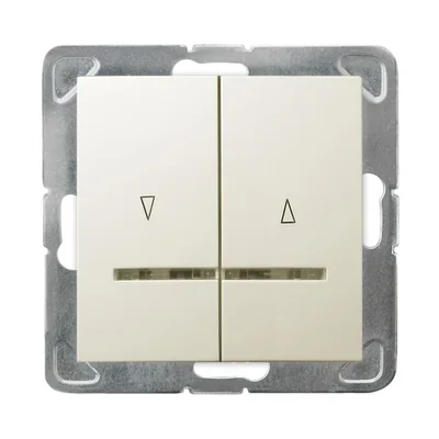 IMPRESJA Łącznik żaluzjowy z podświetleniem ecru, bez ramki