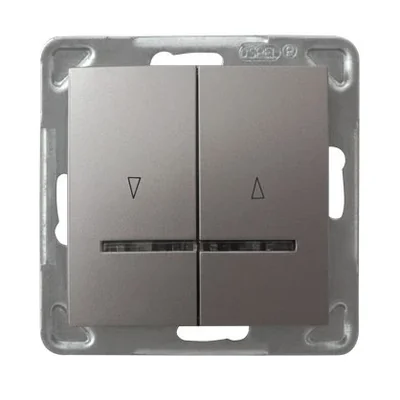 IMPRESJA Łącznik żaluzjowy z podświetleniem tytan, bez ramki