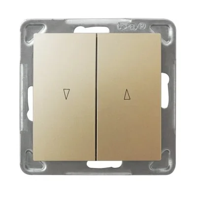 IMPRESJA Łącznik żaluzjowy złoty metalik, bez ramki